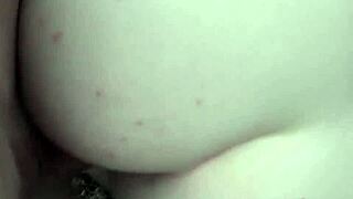 Blonde Couple's Outdoor Blowjob In Desolate Woods