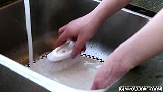 Pretty Blonde Abi Grace Fucking Huge Dick.