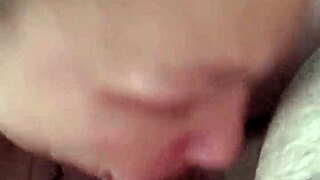 Her Mouth Overflows with Sticky Cum Load