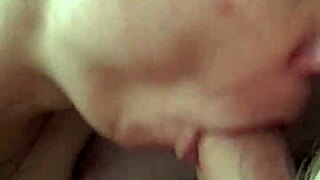 Her Mouth Overflows with Sticky Cum Load