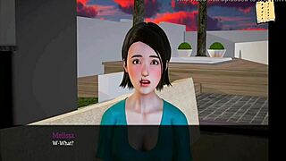 Redhead teen in erotic cartoon with small tits. Family secrets unfold in episode 286.