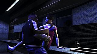 gta 4 - luis fucks an asian babe kay hartman in the club bathroom