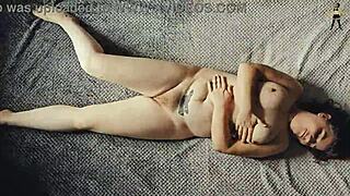 sexy milf stretching and posing amateur style