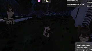 seleka-san flashing nude in the park during tough hentai missions