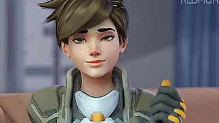 just chilling with tracer in this hot cartoon clip