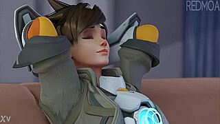 just chilling with tracer in this hot cartoon clip