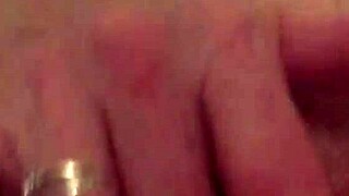 Trim hairy pussy in close-up view