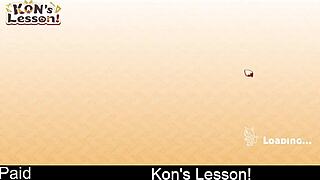 Erotic anime hentai lesson with game instructions