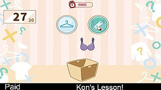 Erotic anime hentai lesson with game instructions