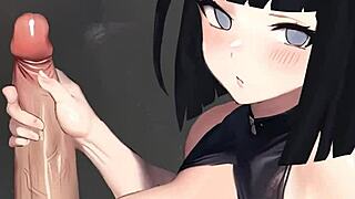 Hot Hinata Delivers an Intense Handjob in POV with Her Big Tits Bouncing. I Can’t Resist Her Anime Charm!