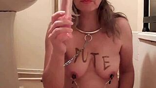 Whore slave sucks cocks in intense BDSM session