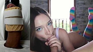 Sesi gooning terbuka dengan handy di bagian 1. Baju robek saat blowjob intens