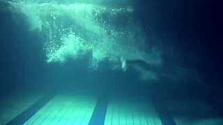 Wow, those big bouncing tits underwater in the pool are unreal