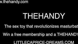 little caprice makes him cum with blowjob deepthroat