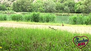 lexie the brunette slut loves hard anal banging in france