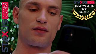 Staxus I Catch Gardener Masturbating and Help Him Out