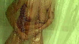 Mandeezy4u2 showers with intense brunette masturbation in steamy amateur action