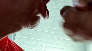 In the friday toilet, he gags on deepthroat choking session