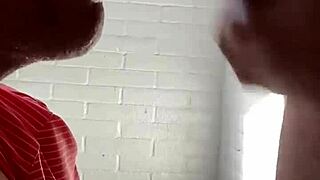 In the friday toilet, he gags on deepthroat choking session