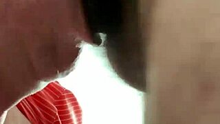 In the friday toilet, he gags on deepthroat choking session