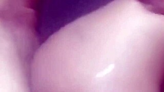 Shemale Takes Cock Deep in Ass