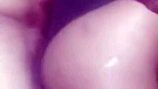 Shemale Takes Cock Deep in Ass