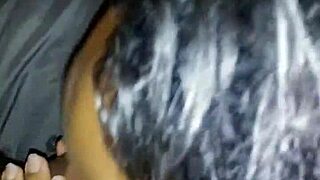 Hood thot gets sloppy facial cum in mouth 😈