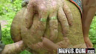 this russian brunette from mofos public pick ups fucks outdoors with sasha rose.