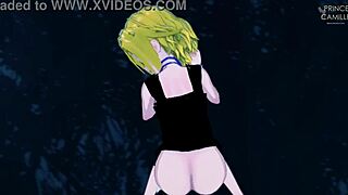 anna exorcises with wet vagina in shaman king