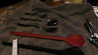 Sounding session with big kitchen tools