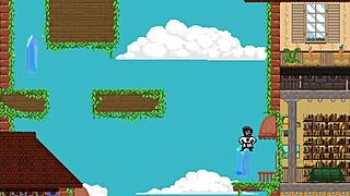 Super erotic jump king game where jump fucker plays around