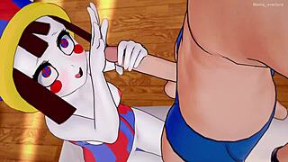 Pomni drops the towel for uncensored fucking in hentai style