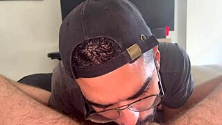 Big White Cock Cums in Mouth, What a Load!