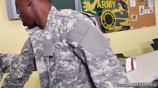 Male Soldiers Aggressively Fuck Each Other in Glory Holes During Intense Gay Drill