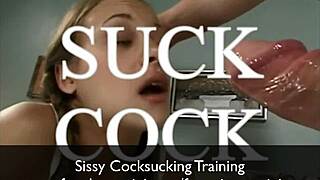 Sissy training for intense cock sucking—how deep can it go?