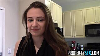 propertysex young 18+ agent with big natural tits in homemade banging