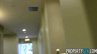 propertysex young 18+ agent with big natural tits in homemade banging