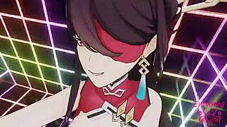 Beidou Unmasked Bitch Rides Hard and Squirts in Wild Scene