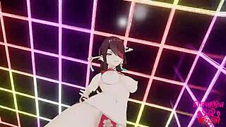 Beidou Unmasked Bitch Rides Hard and Squirts in Wild Scene