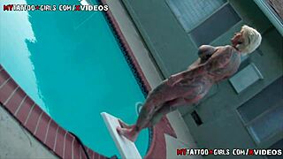 blackwidow xxx enjoys pool time with blonde big tits and big ass