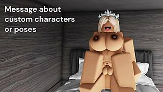 Roblox rich girl rides and gets creampied in hentai cartoon 😈