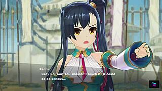 Magicami koihime muso collab features group riding in anime style.