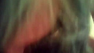 The Blue-Haired Girl Gives a Long, Detailed Blowjob, Sucking Deeply and Slowly with Passion.