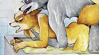 Wild gay furry encounters in the bathroom: a compilation of steamy sex scenes