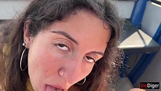 Public RISKY BLOWJOB on Ferris Wheel at Amusement Park