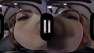 VRCosplayX Presents Black Widow in Costume Riding Your Hard Cock with Passion