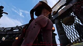 Hey, Watch Aya Suck Futa Cock in Public. Chaconne Deepthroats Outdoors Without Shame.