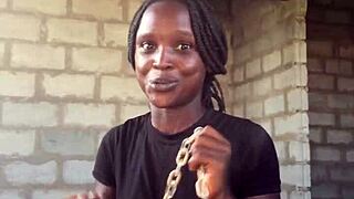 Crazy Bitch Performs Striptease with Clothes Ripped for Fans