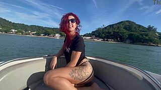 Teen with small natural tits enjoys amateur balloon fun