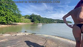 Teen with small natural tits enjoys amateur balloon fun